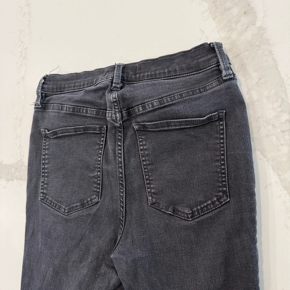 Free People Distressed High Rise Black Denim Jeans Womens 29 Stretch Grunge Edgy - Picture 6 of 7